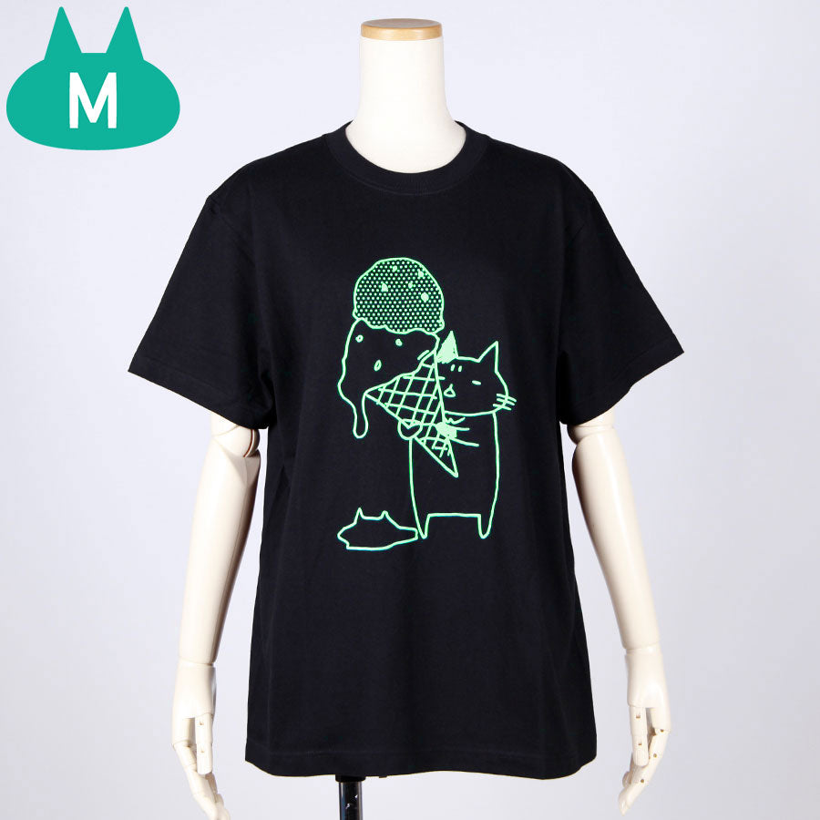 MINT NeKO アイスクリームTシャツ BK・M