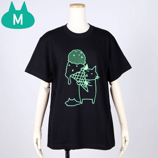 MINT NeKO アイスクリームTシャツ BK・M