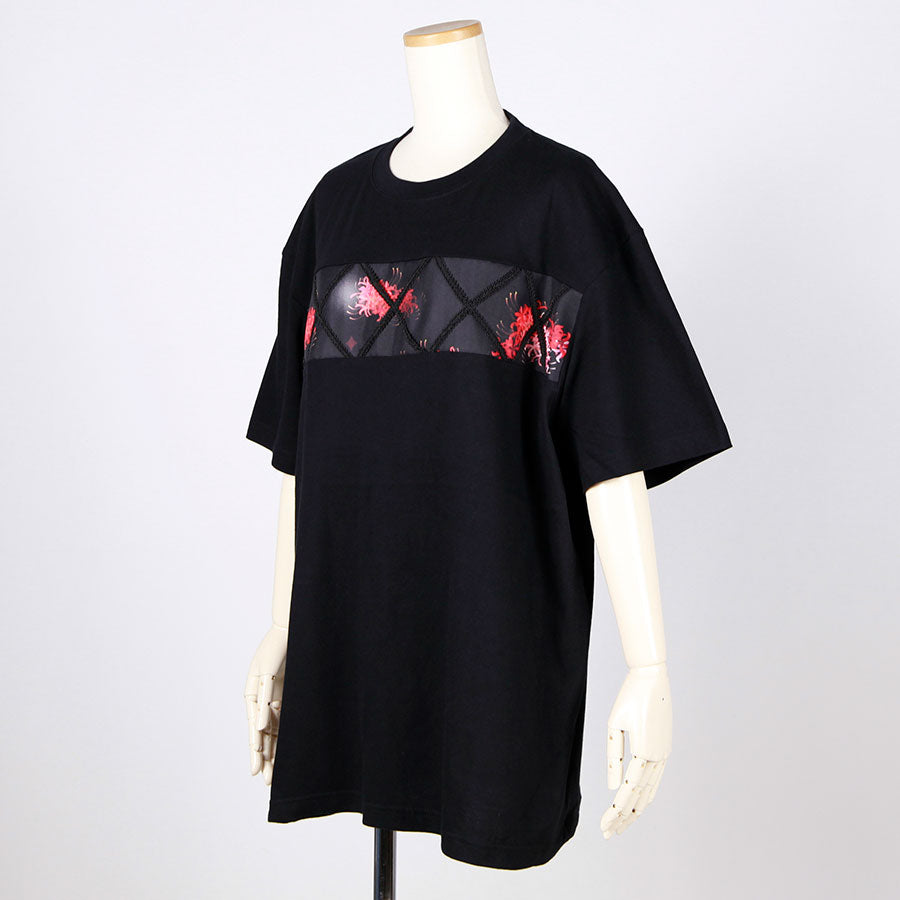 モリグチカ 籠の中の和柄Tシャツ BK-RD