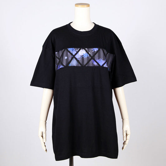 モリグチカ 籠の中の和柄Tシャツ BK-BL
