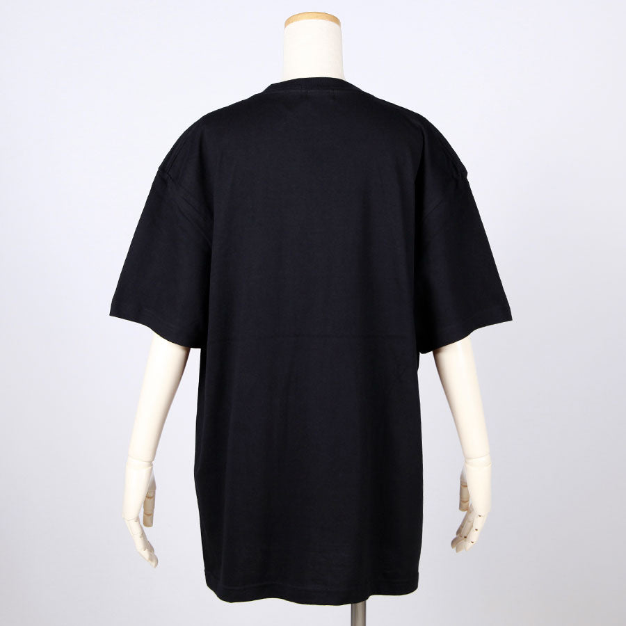 Moriguchika Japanese pattern T-shirt in the basket / BK-PUR