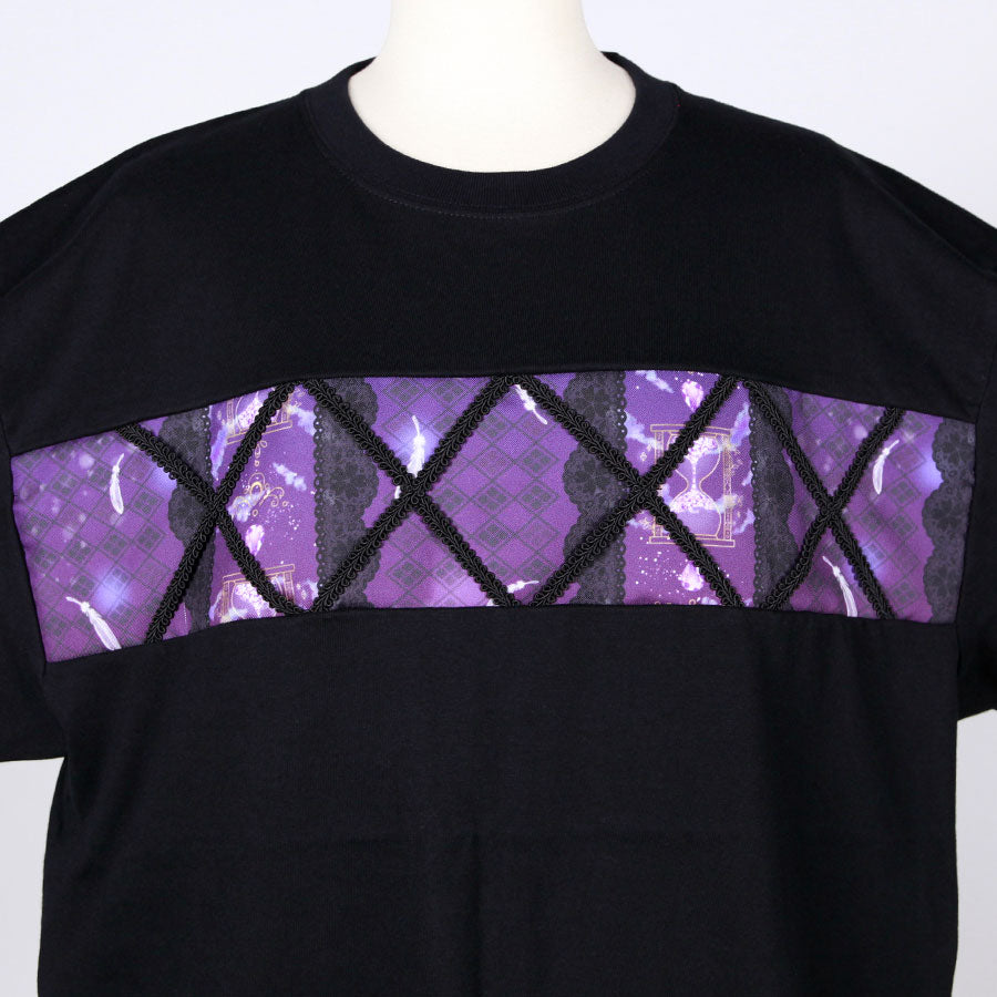 Moriguchika Japanese pattern T-shirt in the basket / BK-PUR