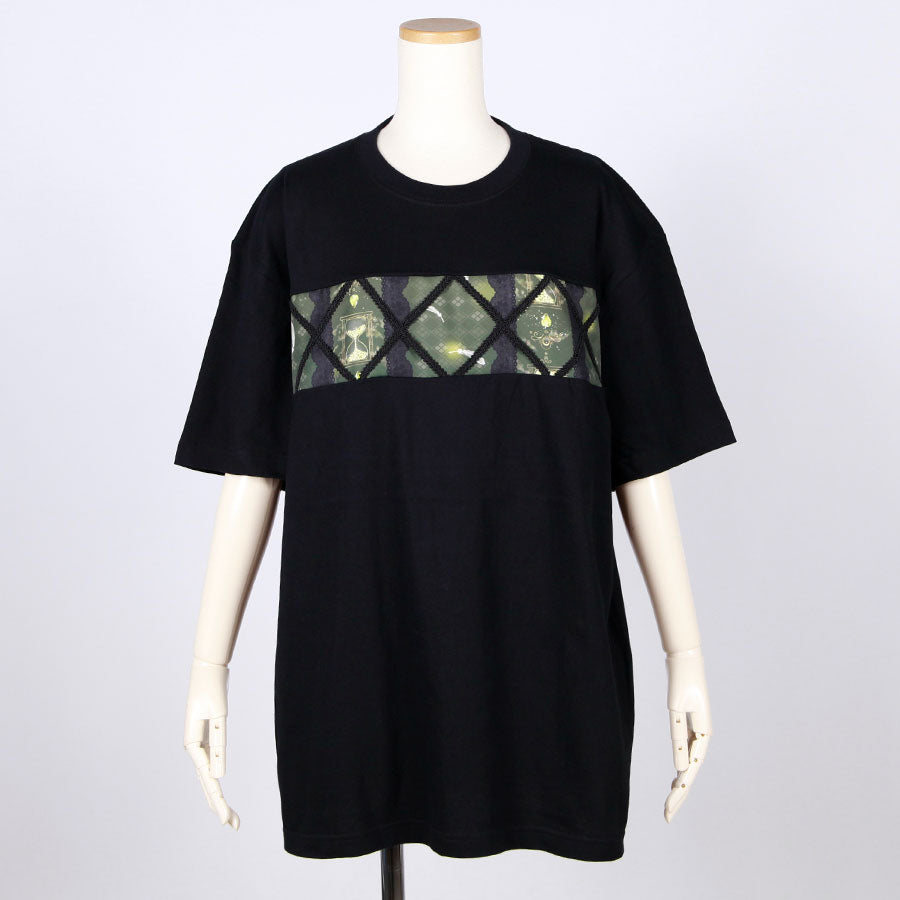 Moriguchika Japanese pattern T-shirt in the basket / BK-KHA