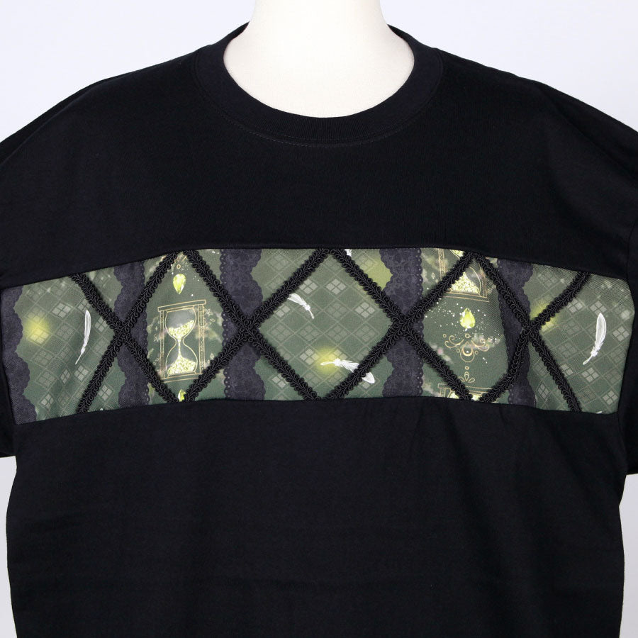 Moriguchika Japanese pattern T-shirt in the basket / BK-KHA