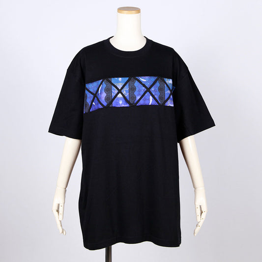 モリグチカ 籠の中の和柄Tシャツ BK-NV