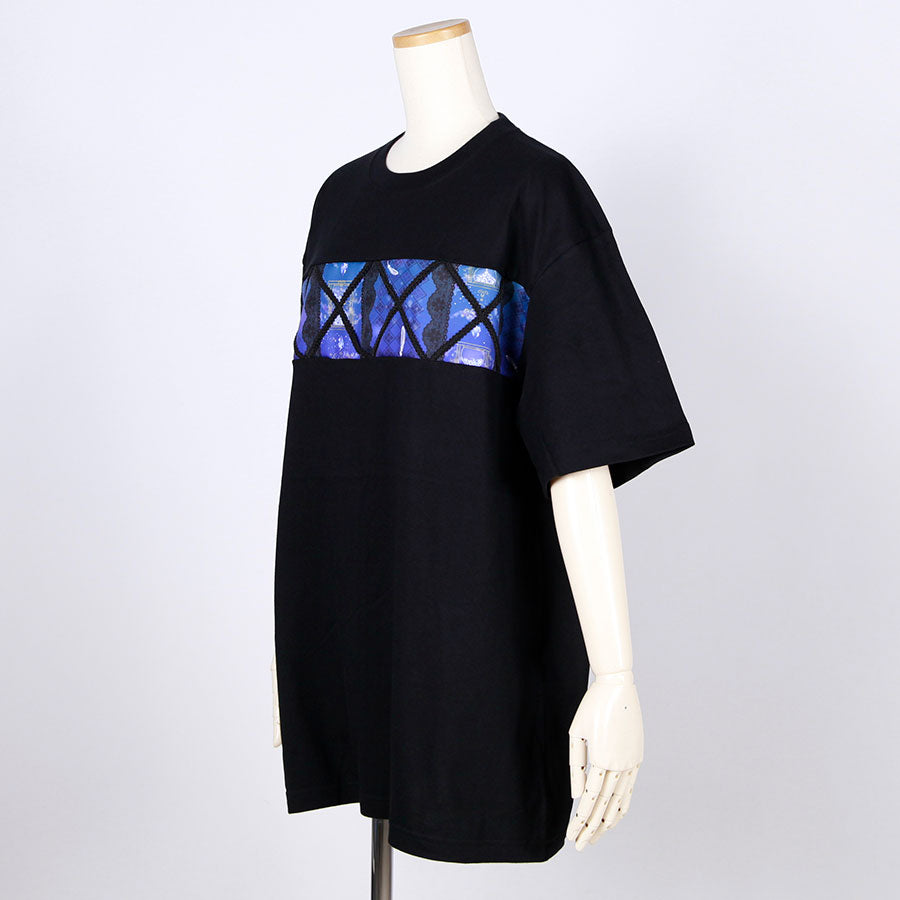 モリグチカ 籠の中の和柄Tシャツ BK-NV
