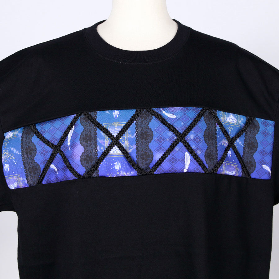 モリグチカ 籠の中の和柄Tシャツ BK-NV