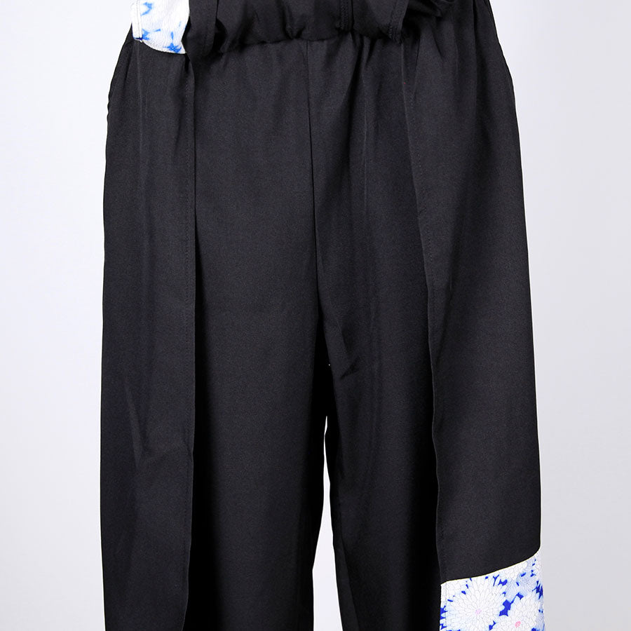 [One-of-a-kind item] TKg Vintage Kimono Blue Chrysanthemum Fluttering Pants