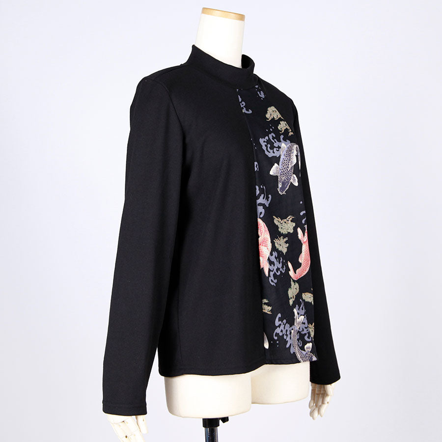 [One-of-a-kind item] TKg Carp Swimming in the Sky High Neck Tops
