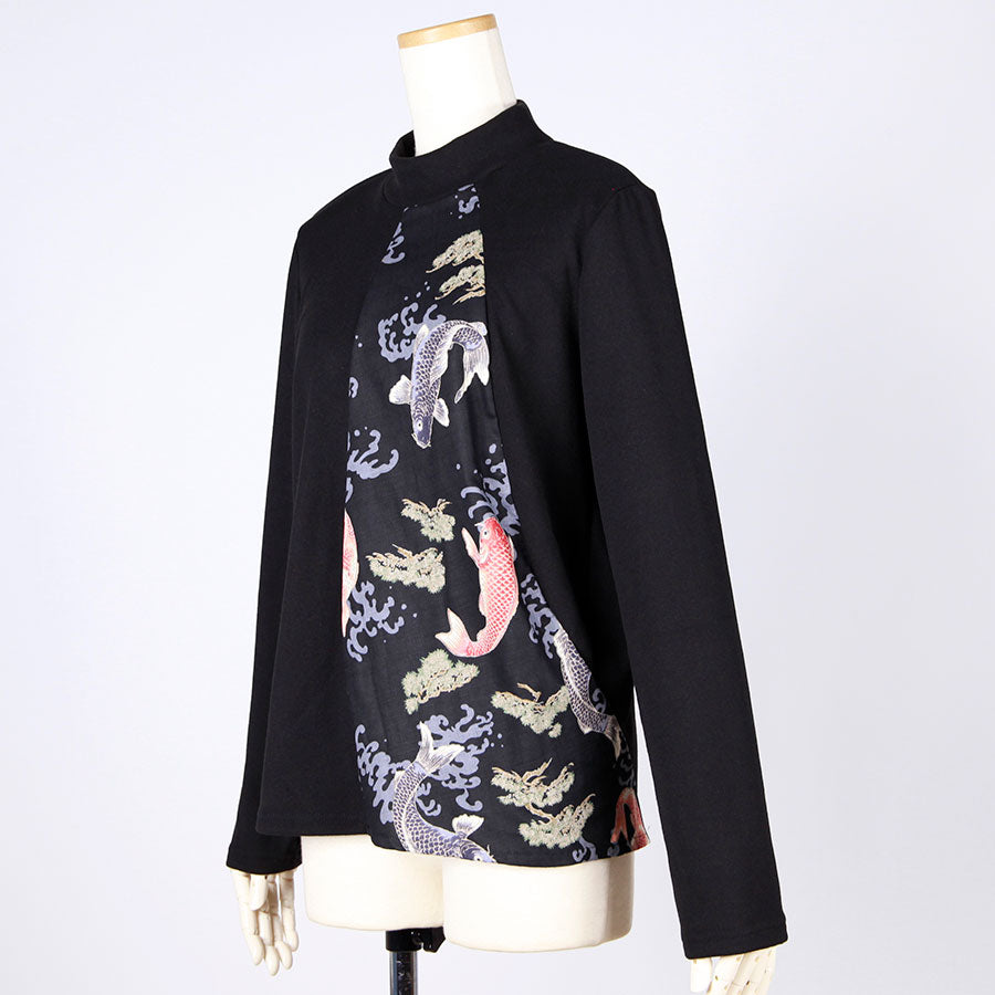 [One-of-a-kind item] TKg Carp Swimming in the Sky High Neck Tops