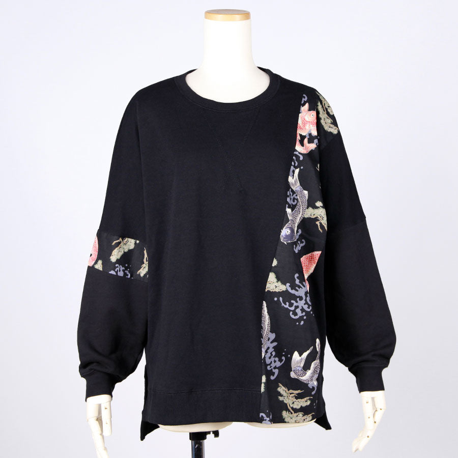 [One-of-a-kind item] TKg Carp Swimming in the Sky Japanese Pattern Switching Tops