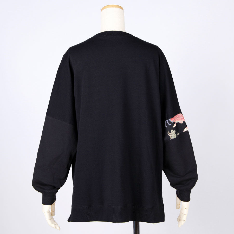 [One-of-a-kind item] TKg Carp Swimming in the Sky Japanese Pattern Switching Tops