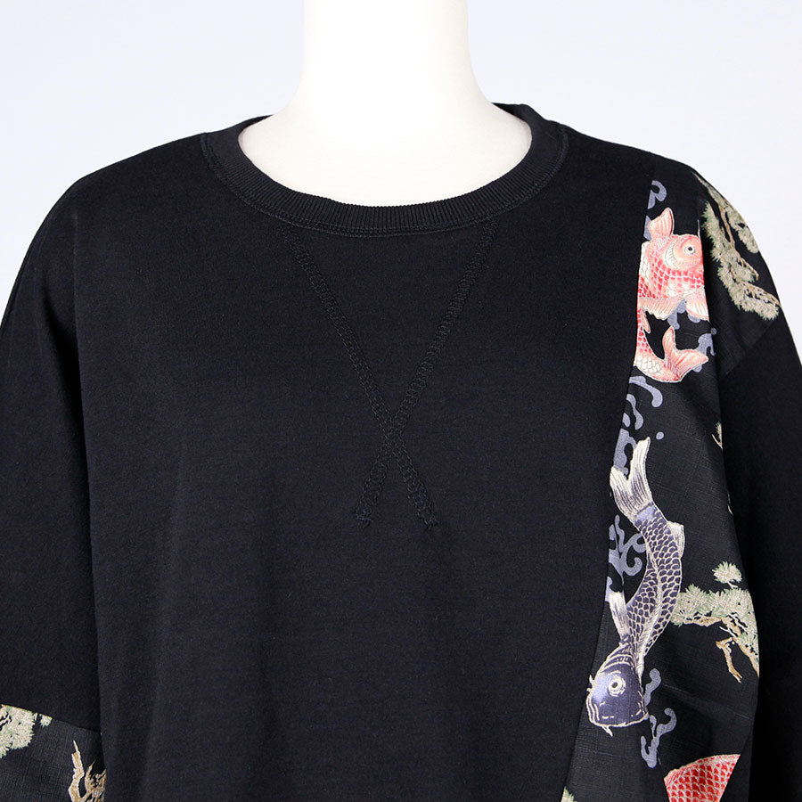 [One-of-a-kind item] TKg Carp Swimming in the Sky Japanese Pattern Switching Tops