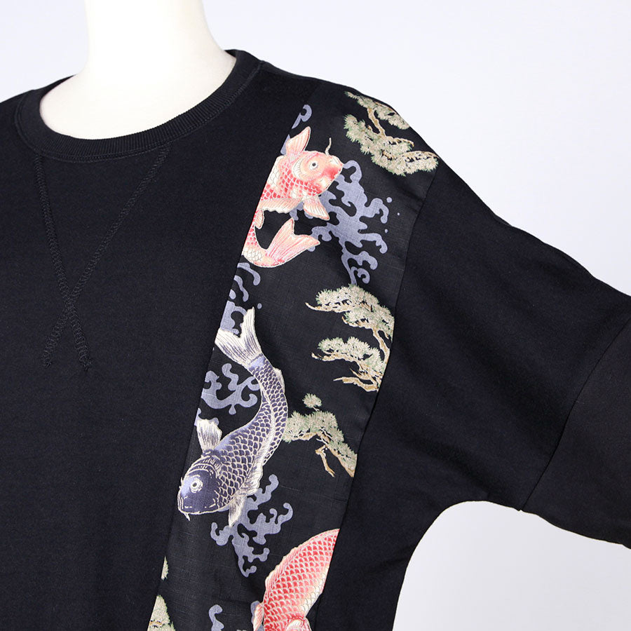 [One-of-a-kind item] TKg Carp Swimming in the Sky Japanese Pattern Switching Tops
