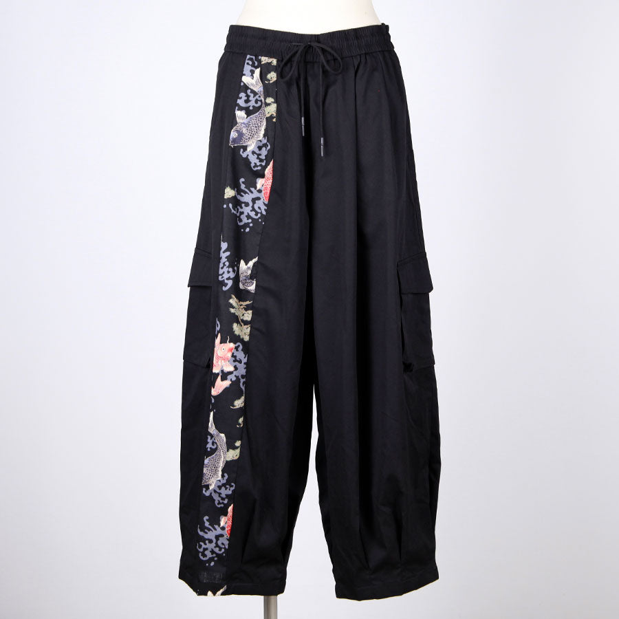[One-of-a-kind item] TKg Carp Swimming in the Sky Japanese Pattern Switching Cargo Pants
