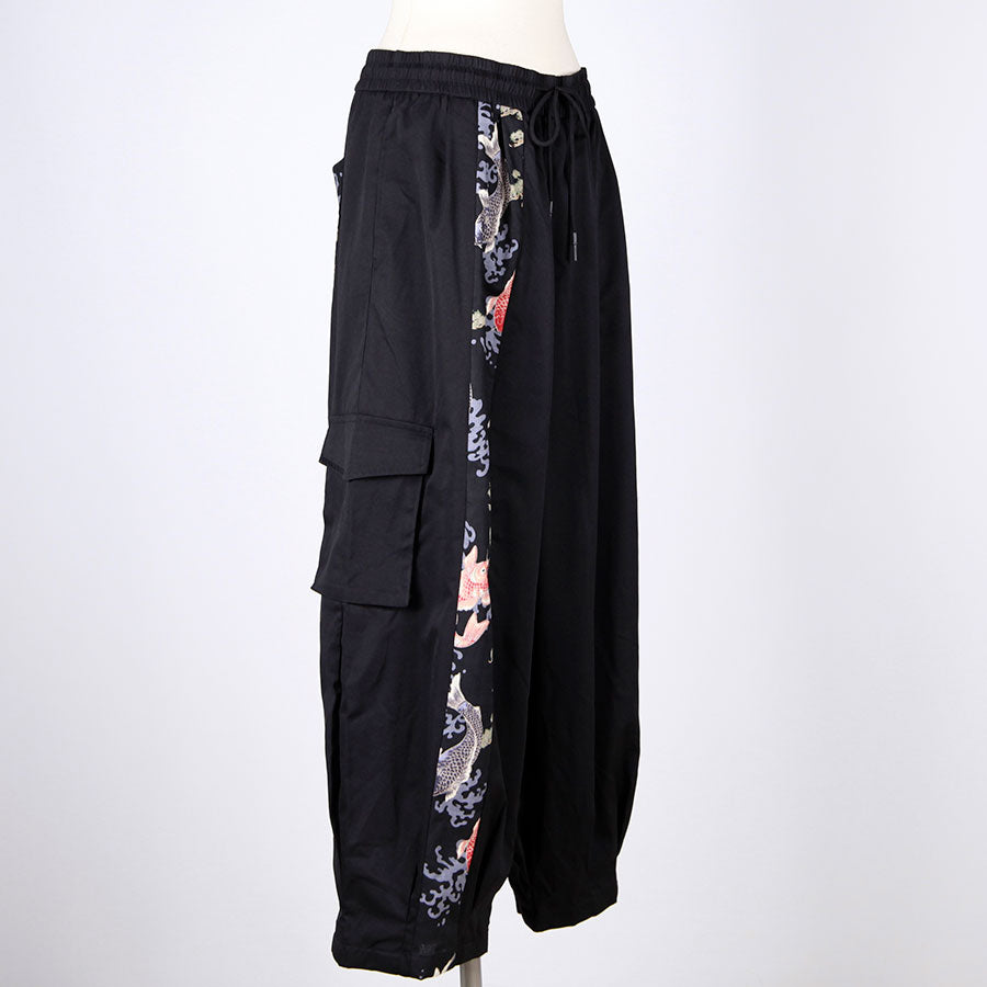 [One-of-a-kind item] TKg Carp Swimming in the Sky Japanese Pattern Switching Cargo Pants