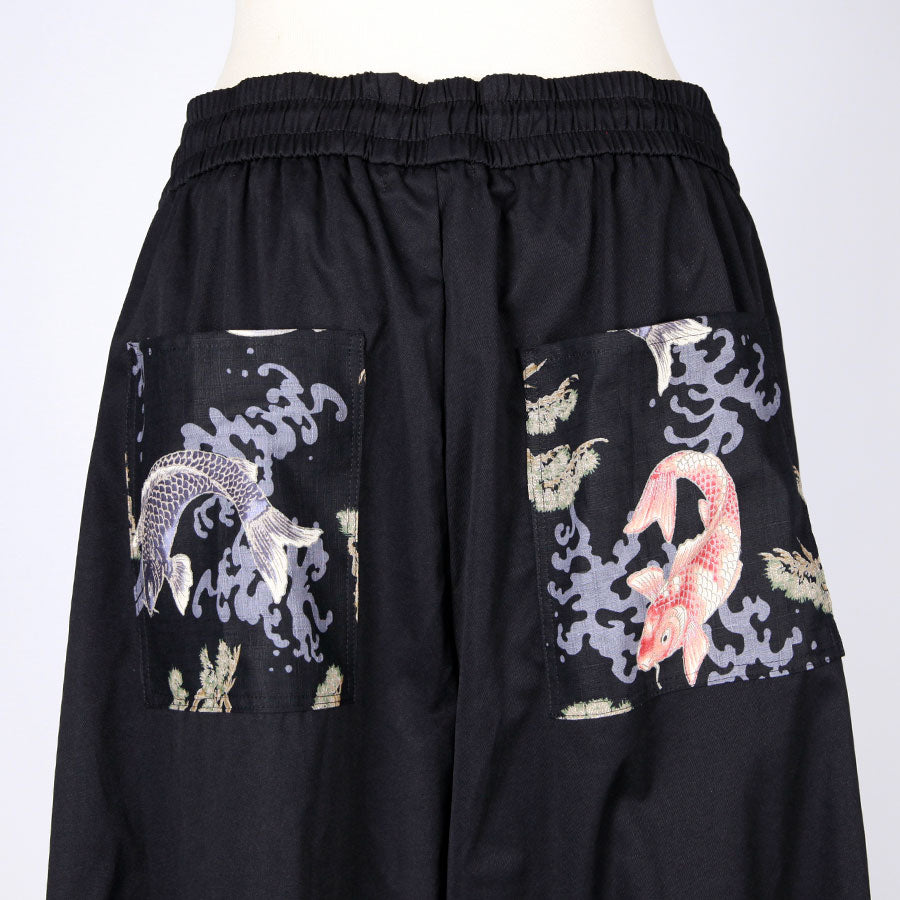 [One-of-a-kind item] TKg Carp Swimming in the Sky Japanese Pattern Switching Cargo Pants