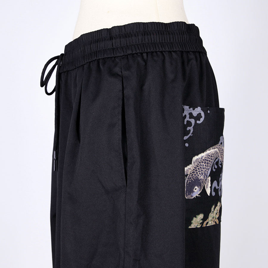 [One-of-a-kind item] TKg Carp Swimming in the Sky Japanese Pattern Switching Cargo Pants