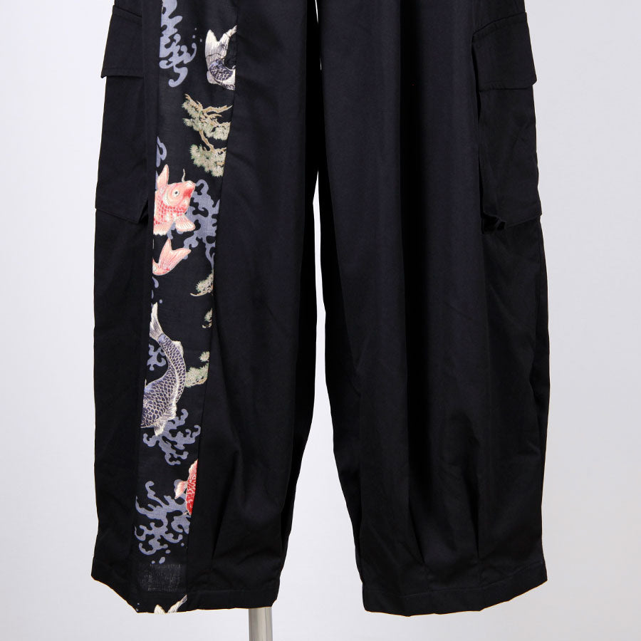 [One-of-a-kind item] TKg Carp Swimming in the Sky Japanese Pattern Switching Cargo Pants