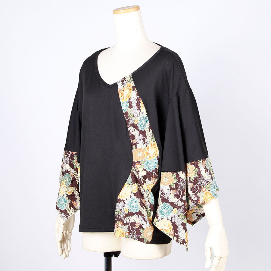 [One-of-a-kind item] TKg Wisteria and Peony Momonga Tops