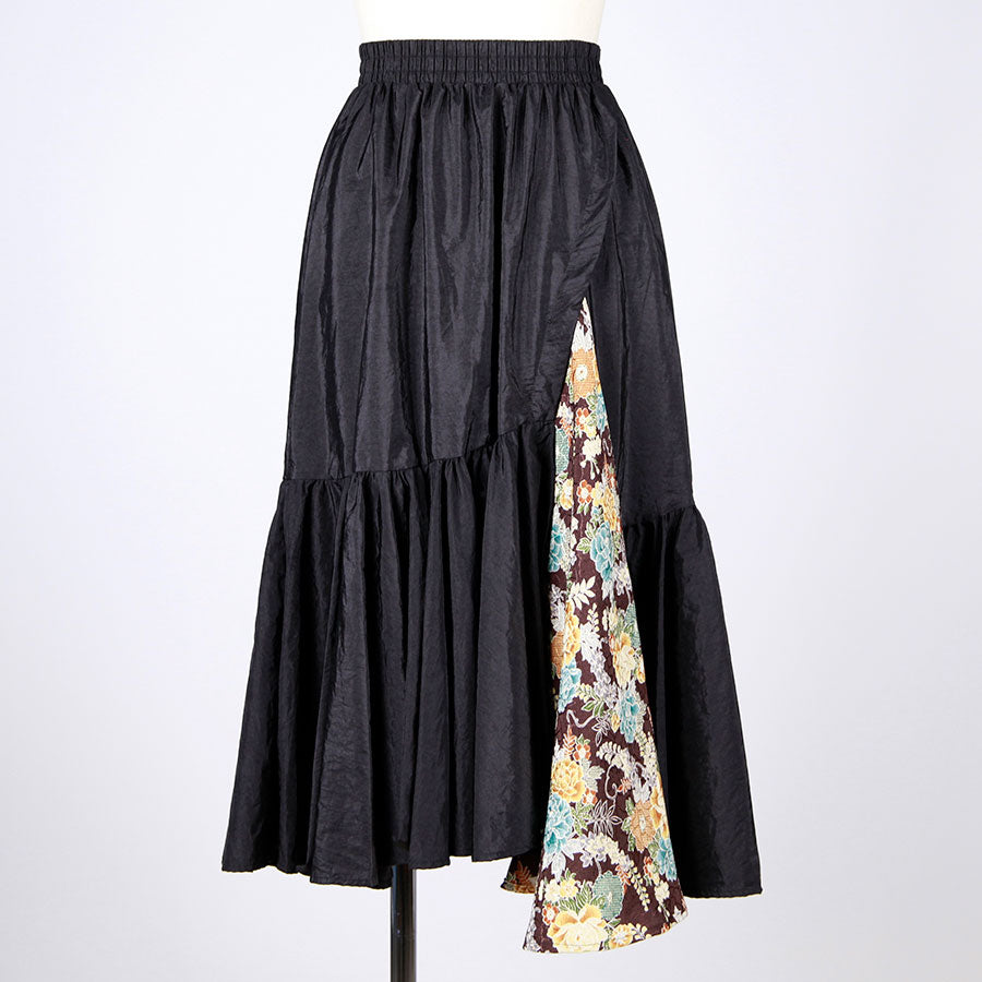 [One-of-a-kind item] TKg Wisteria and Peony Two-tier Skirt