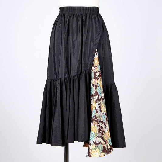 [One-of-a-kind item] TKg Wisteria and Peony Two-tier Skirt