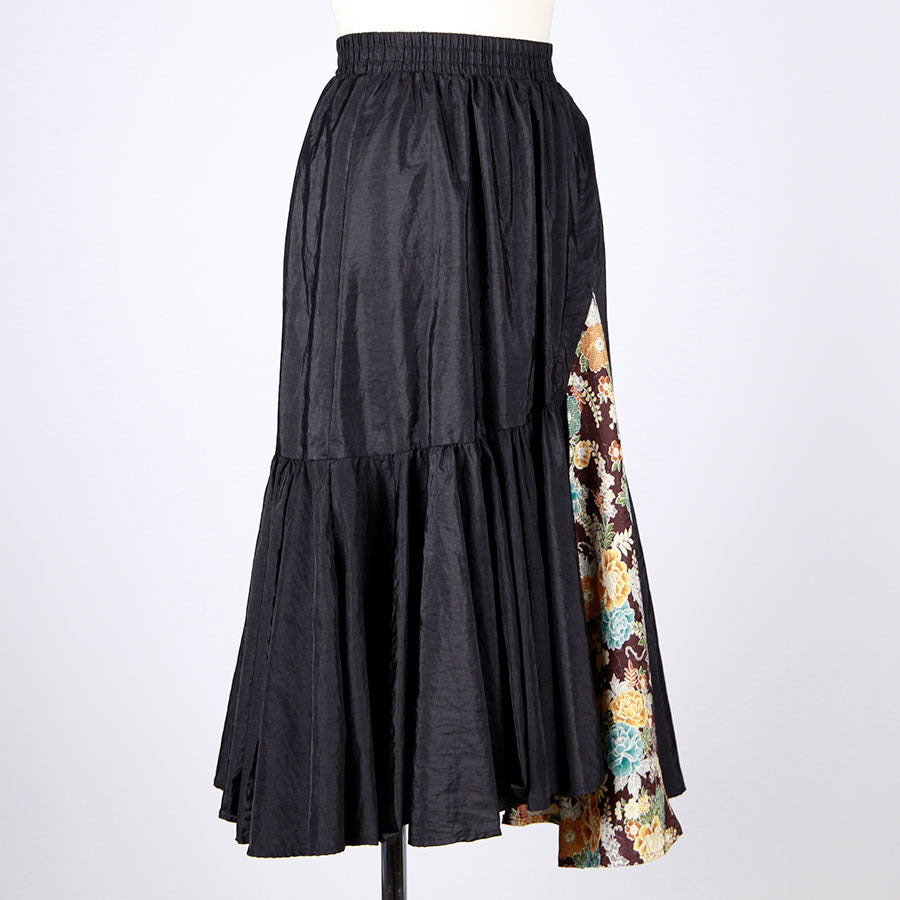 [One-of-a-kind item] TKg Wisteria and Peony Two-tier Skirt
