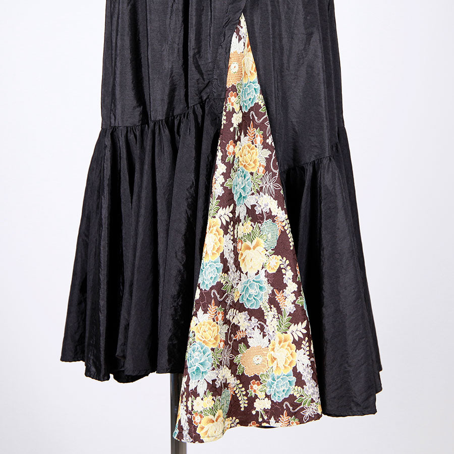 [One-of-a-kind item] TKg Wisteria and Peony Two-tier Skirt