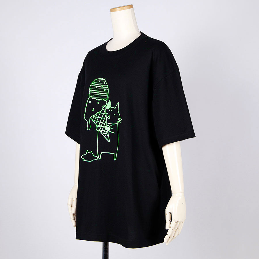 MINT NeKO Ice Cream T-shirt BK/XL