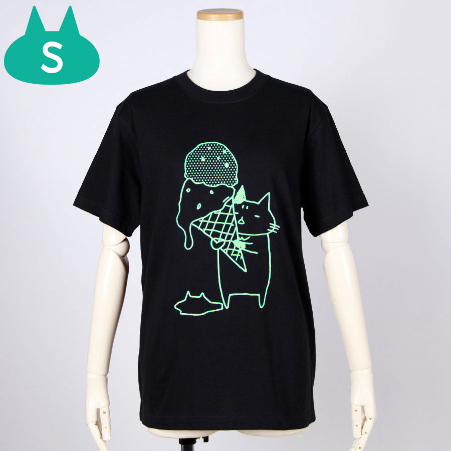 MINT NeKO Ice Cream T-shirt BK/S