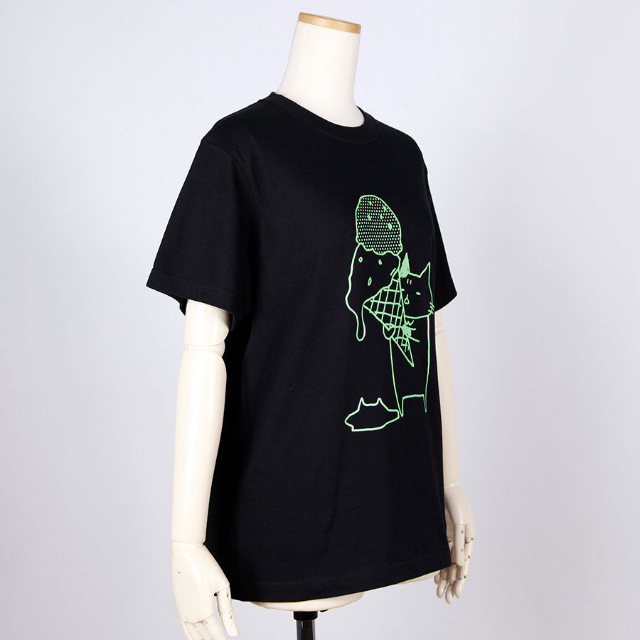 MINT NeKO Ice Cream T-shirt BK/S