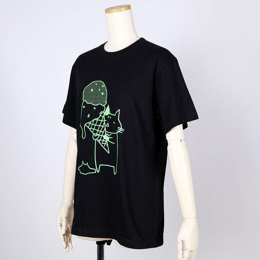 MINT NeKO Ice Cream T-shirt BK/S