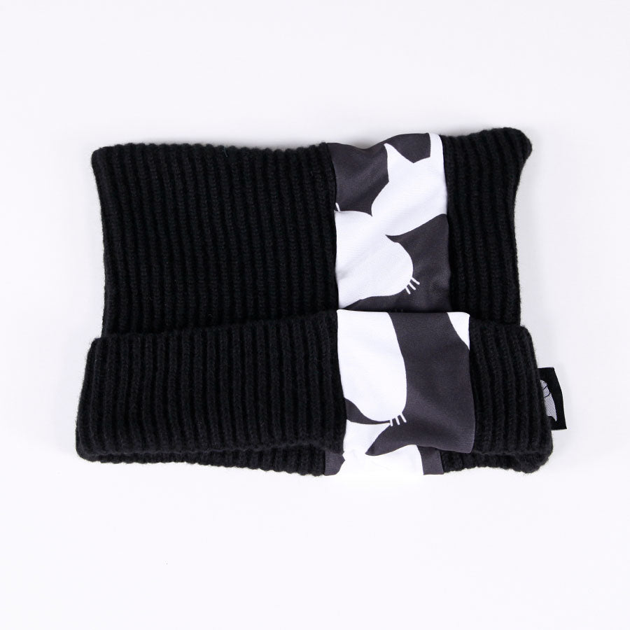 MINT NeKO Cat Ear Knit Cap / BK-WH