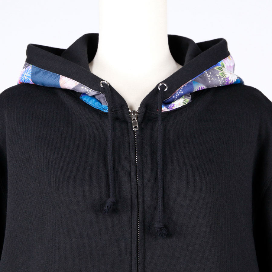 [One-of-a-kind item] TKg Loose-fitting Hoodie with Blue Square Pillars