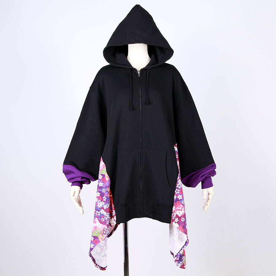 [One-of-a-kind item] TKg Hanafuda-style Japanese Pattern Hoodie