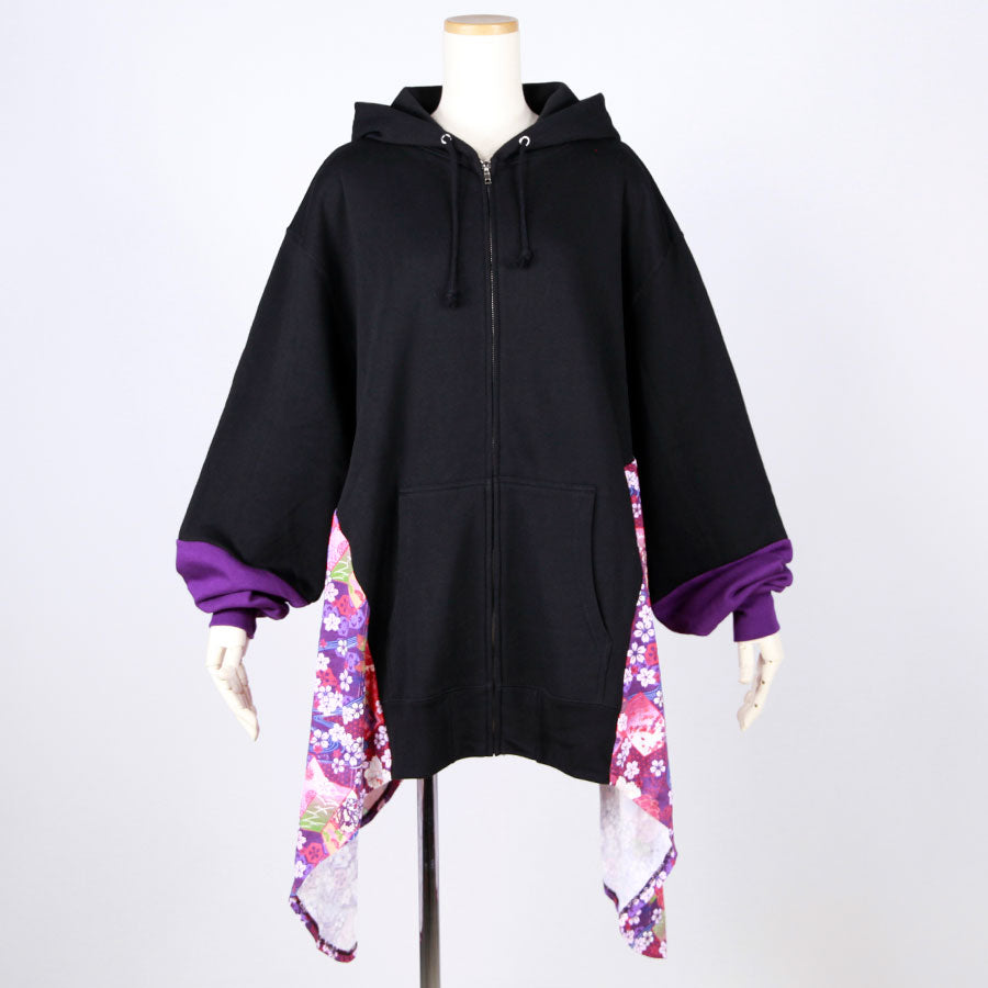 [One-of-a-kind item] TKg Hanafuda-style Japanese Pattern Hoodie