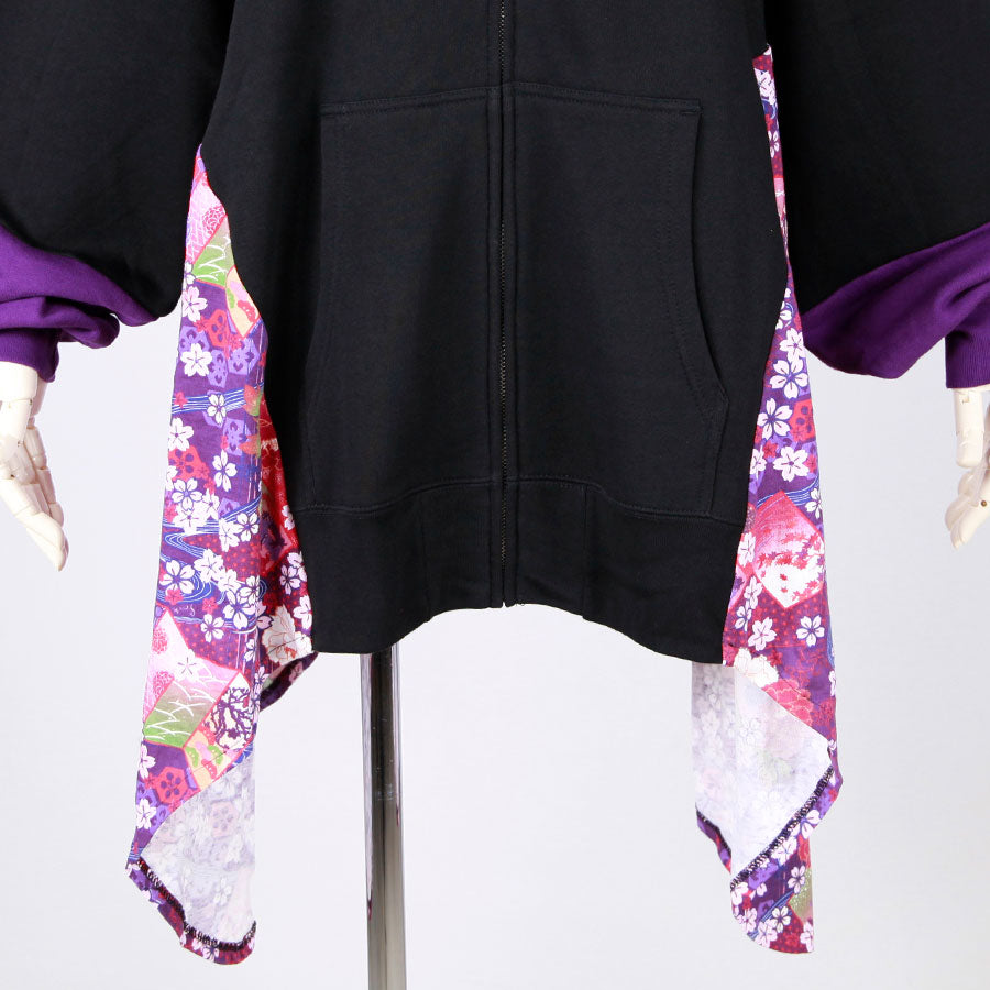 [One-of-a-kind item] TKg Hanafuda-style Japanese Pattern Hoodie