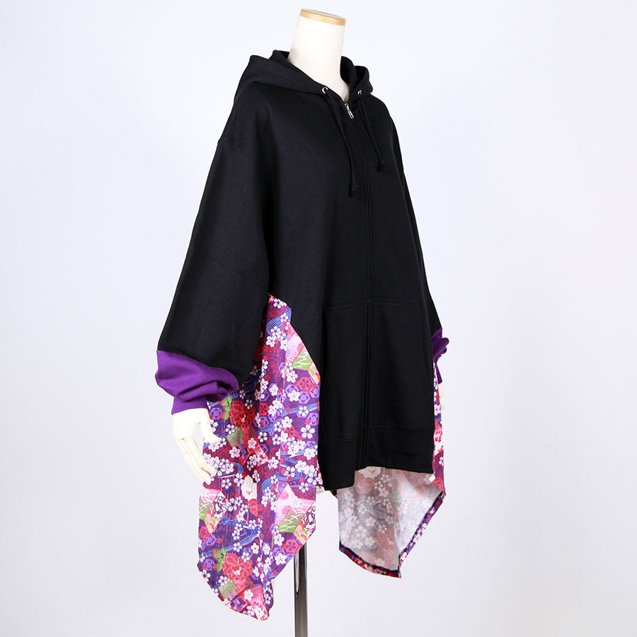 [One-of-a-kind item] TKg Hanafuda-style Japanese Pattern Hoodie