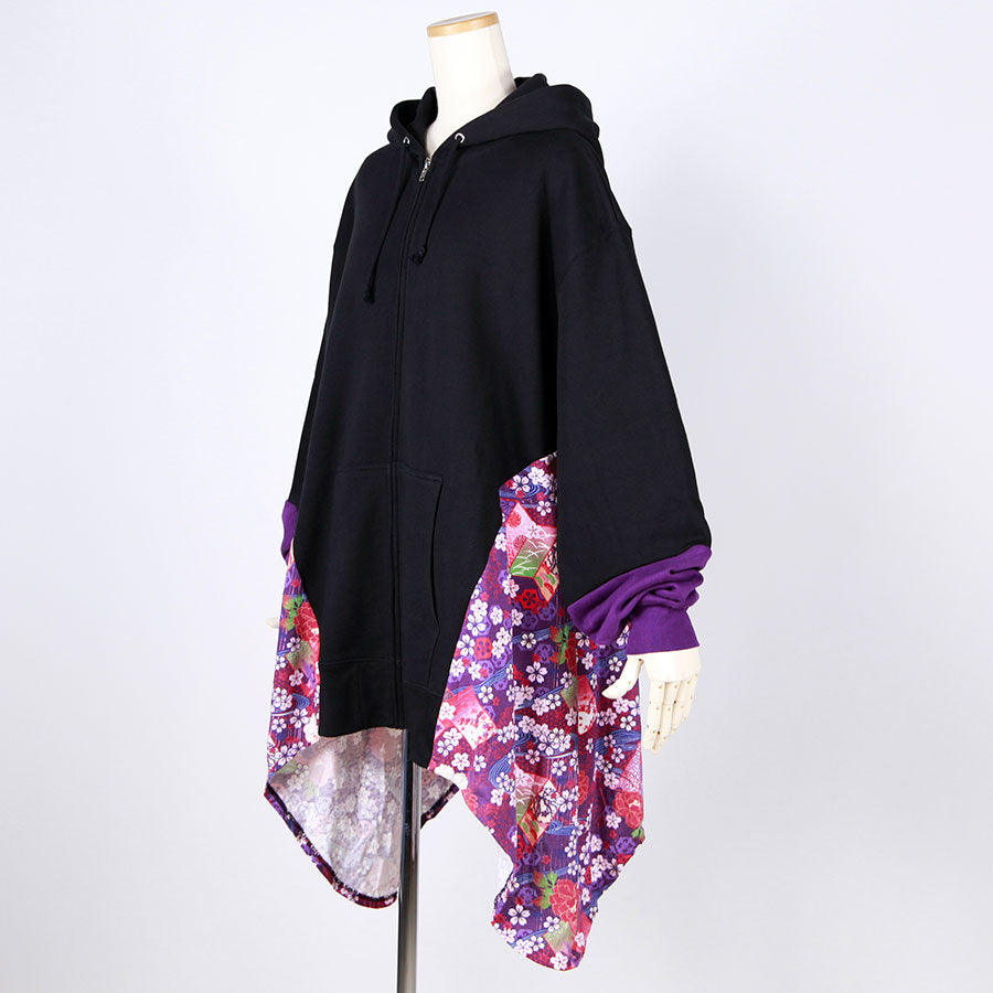 [One-of-a-kind item] TKg Hanafuda-style Japanese Pattern Hoodie