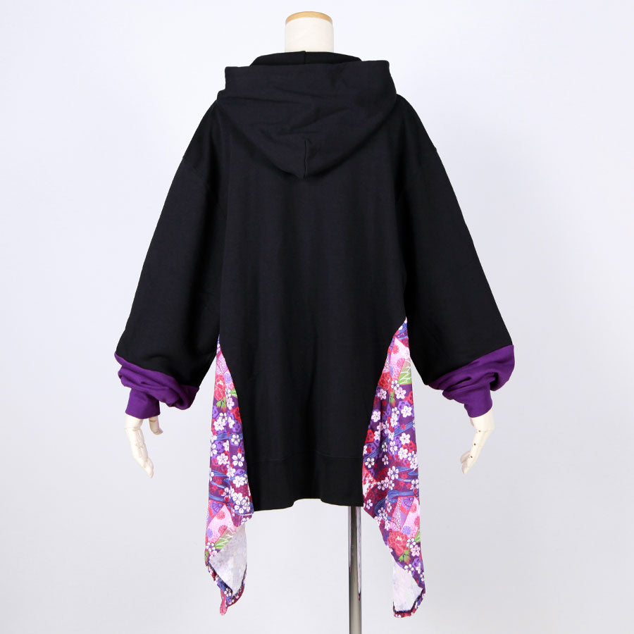 [One-of-a-kind item] TKg Hanafuda-style Japanese Pattern Hoodie