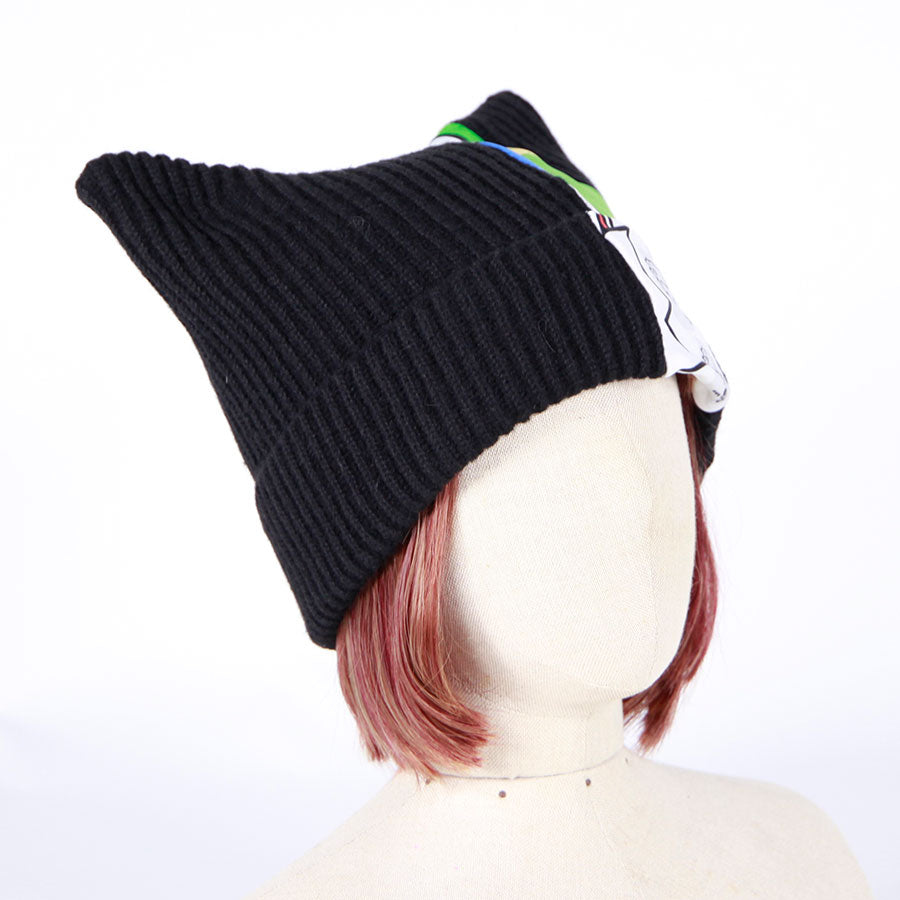 MINT NeKO ネコ耳ニット帽 BK-GRN