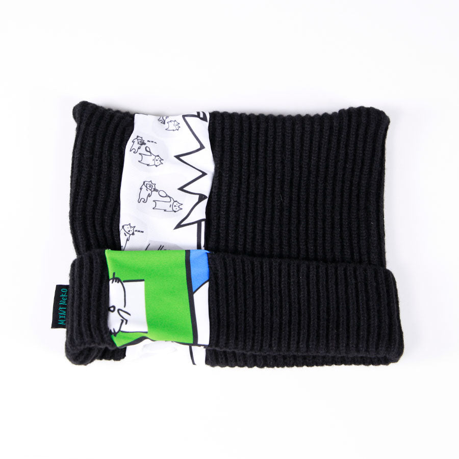 MINT NeKO ネコ耳ニット帽 BK-GRN