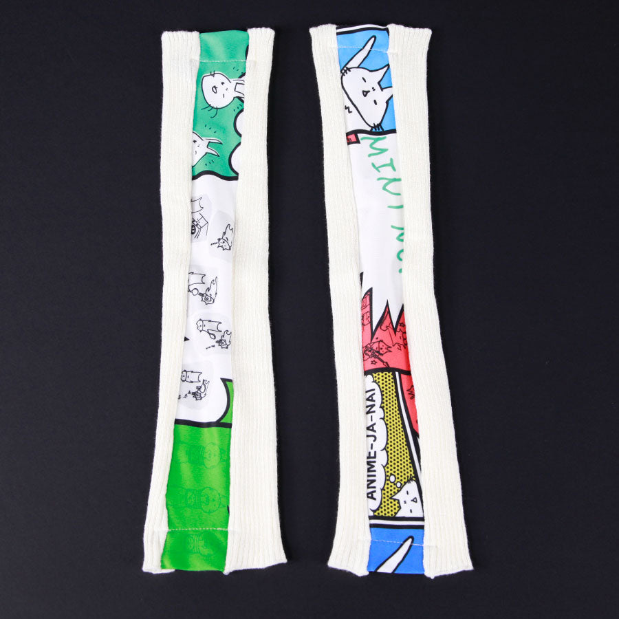 MINT NeKO グラフィック切替アームカバー WH-GRN