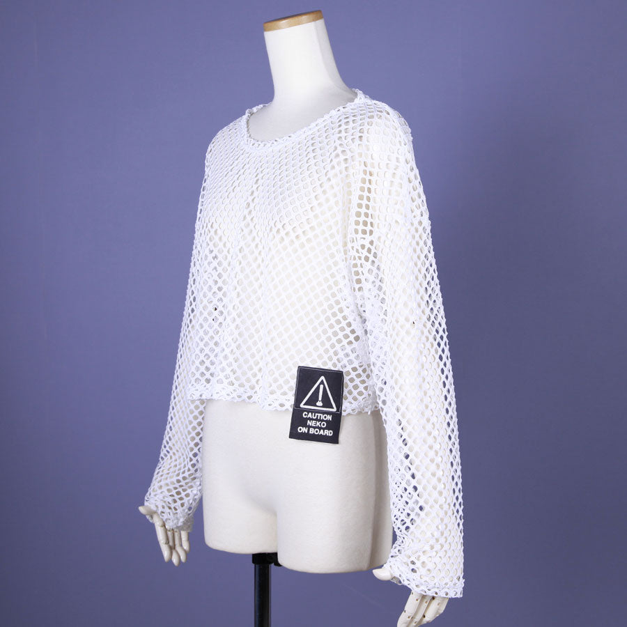 MINT NeKO Mesh Tops / WH-GRN