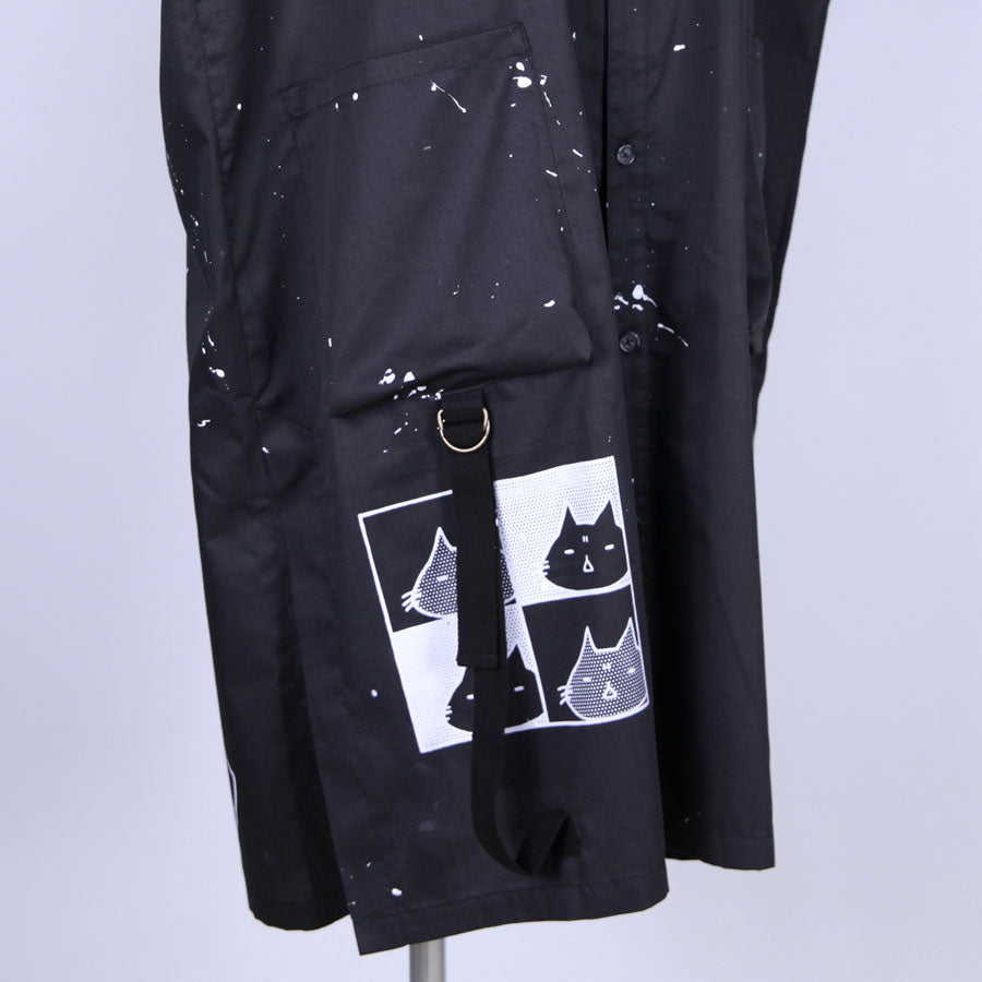 MINT NeKO ペイント加工シャツジャケット