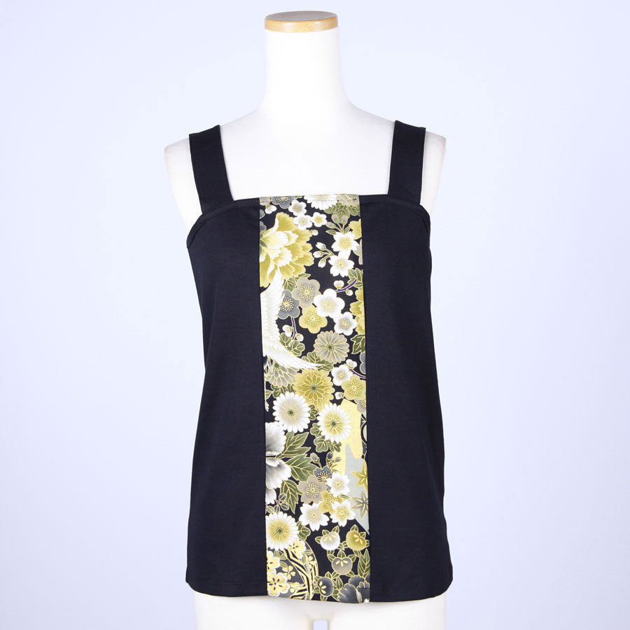 [One-of-a-kind item] TKg Crane of Darkness, Japanese Pattern Switching Camisole