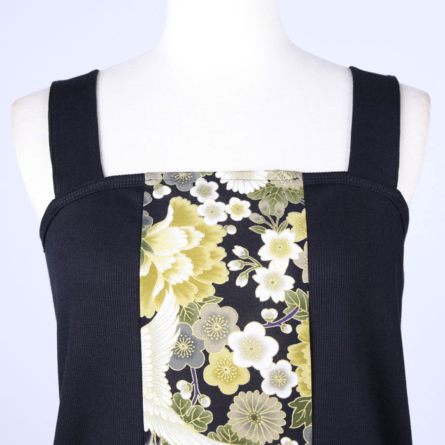 [One-of-a-kind item] TKg Crane of Darkness, Japanese Pattern Switching Camisole