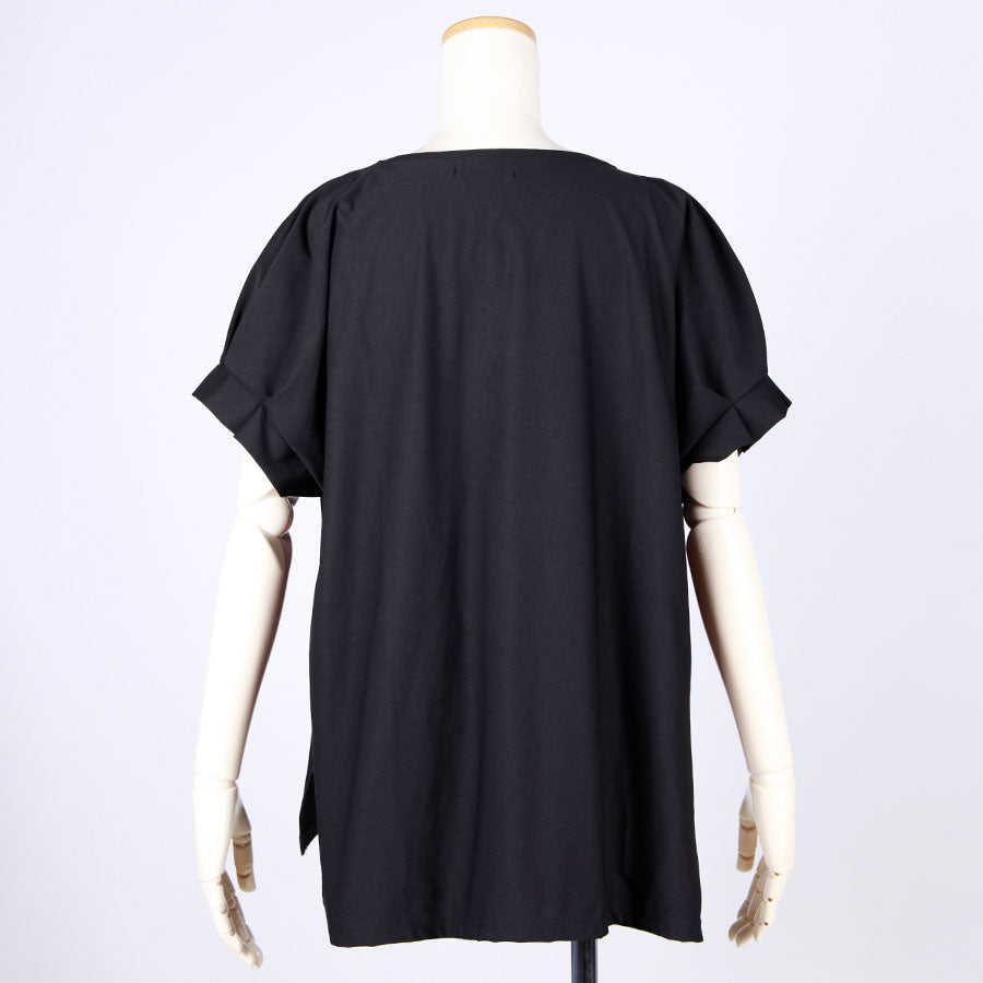 [One-of-a-kind item] TKg Gradient Japanese pattern Tuck sleeve top