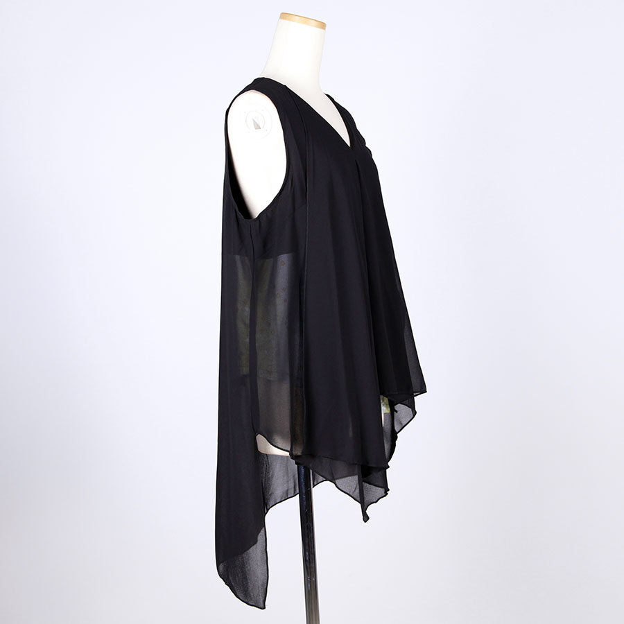 [One-of-a-kind item] TKg Gradient Japanese Pattern Flare Vest