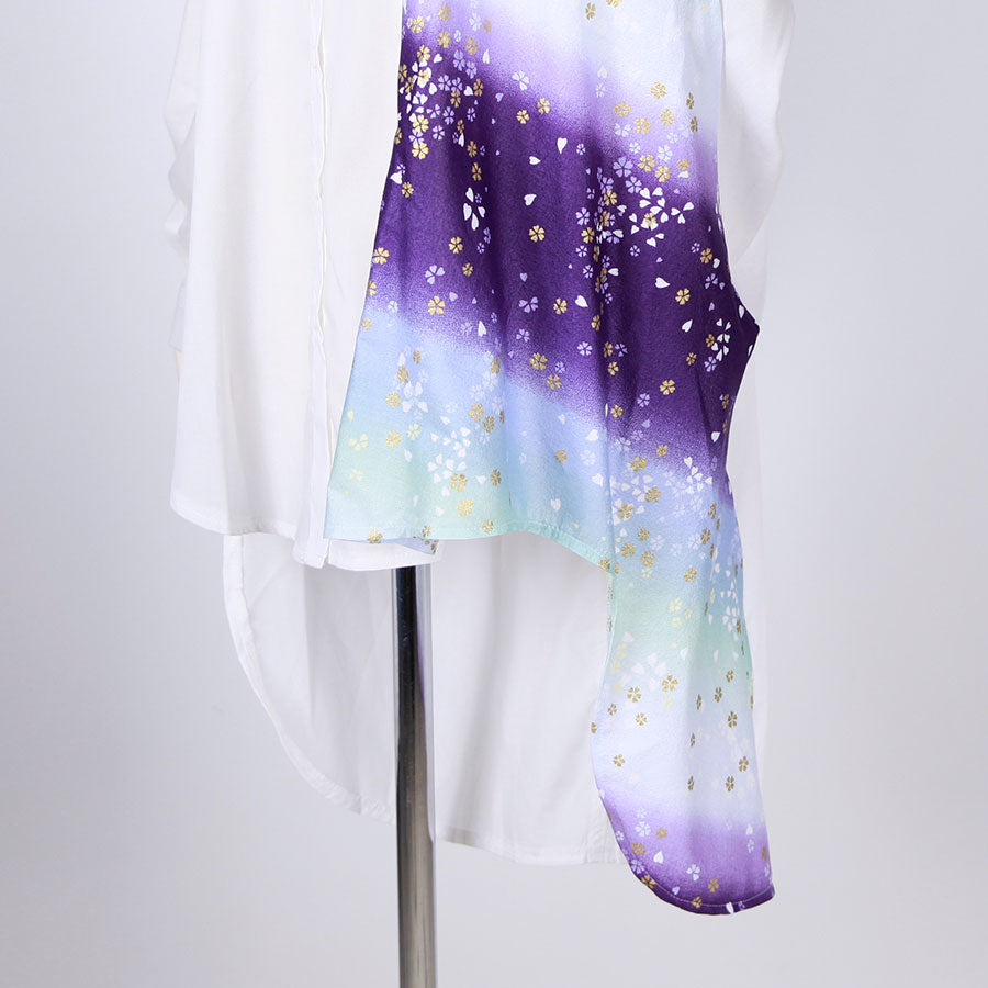[One-of-a-kind item] TKg Gradient Japanese pattern Long back shirt